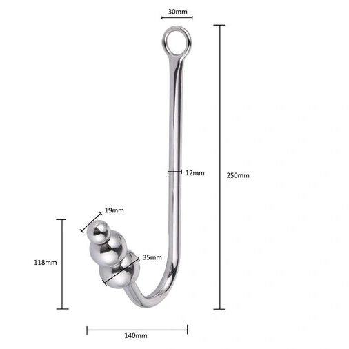 Anal Hooks Collar with Hook 5334 Anal and Beaded Cuffs Elegant 0925